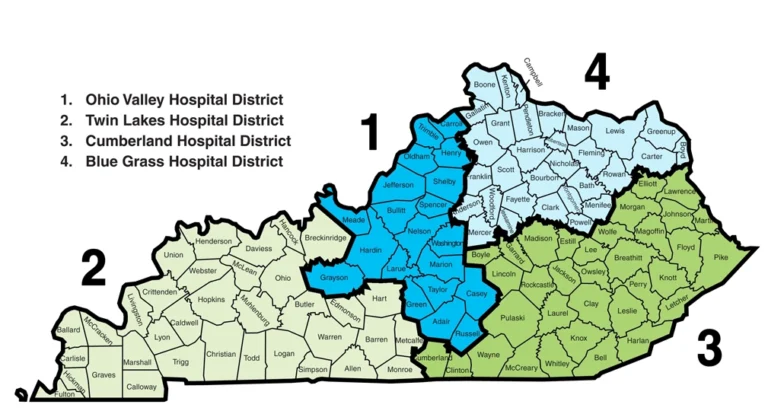 Kentucky Hospital District map