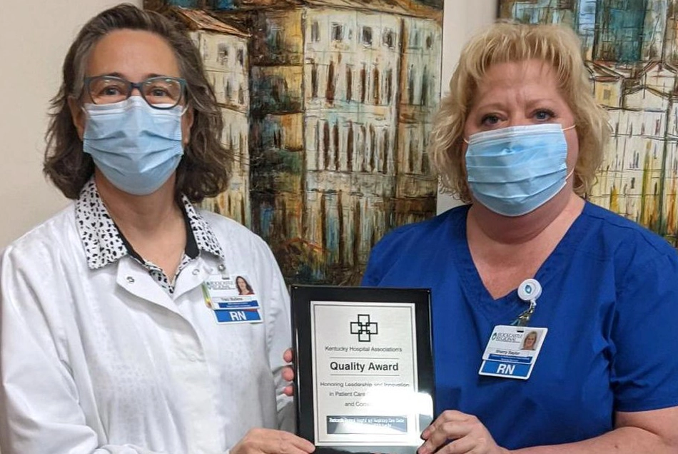 Rockcastle Regional Hospital and Respiratory Care Center Quality Director Traci Bullens and Performance Improvement Director Sherry Saylor.