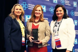 KHA presented its Legislative Champion award to Representative Kimberly Poore Moser for her work during the 2022 Kentucky General Assembly session