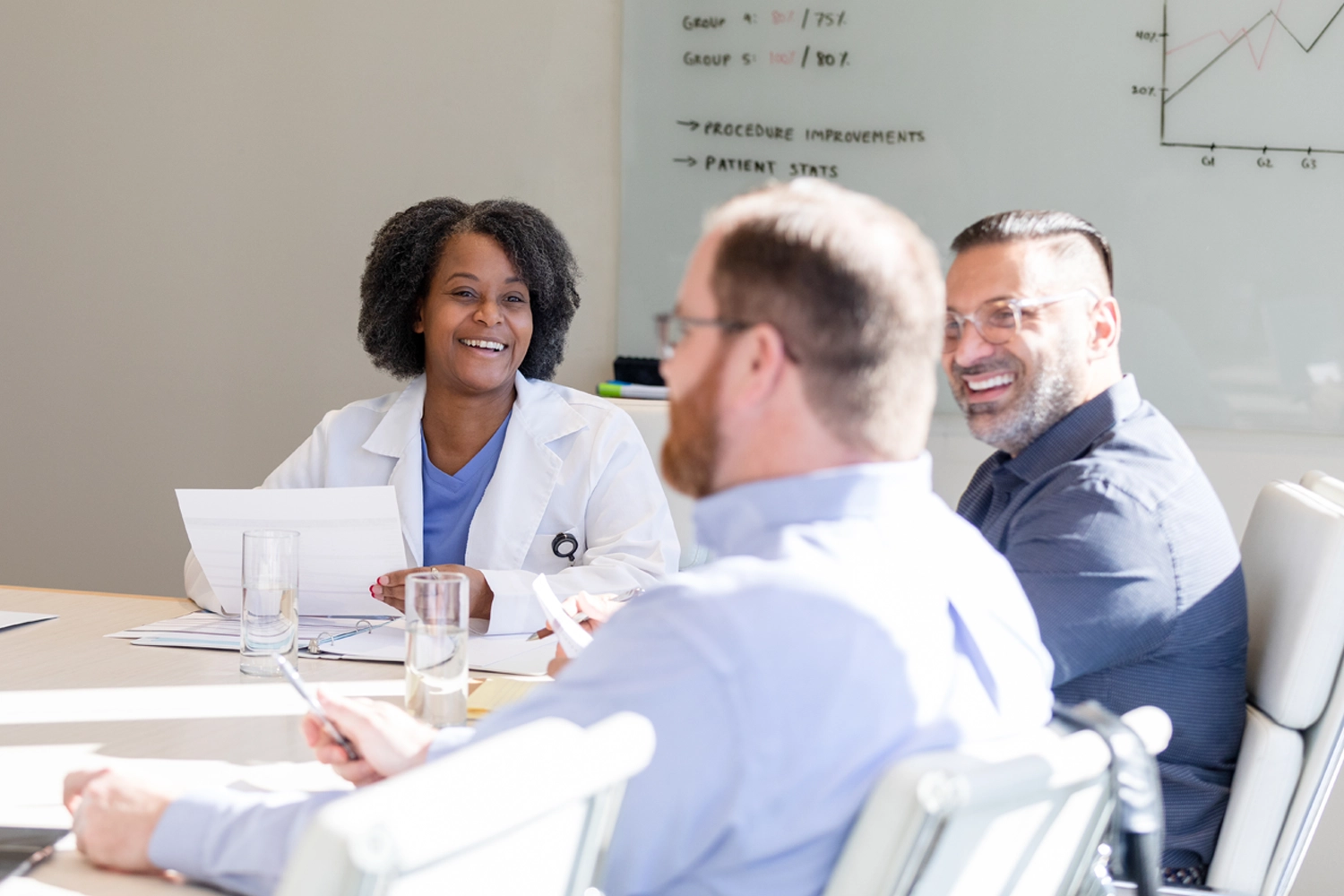 Photo of hospital staff meeting