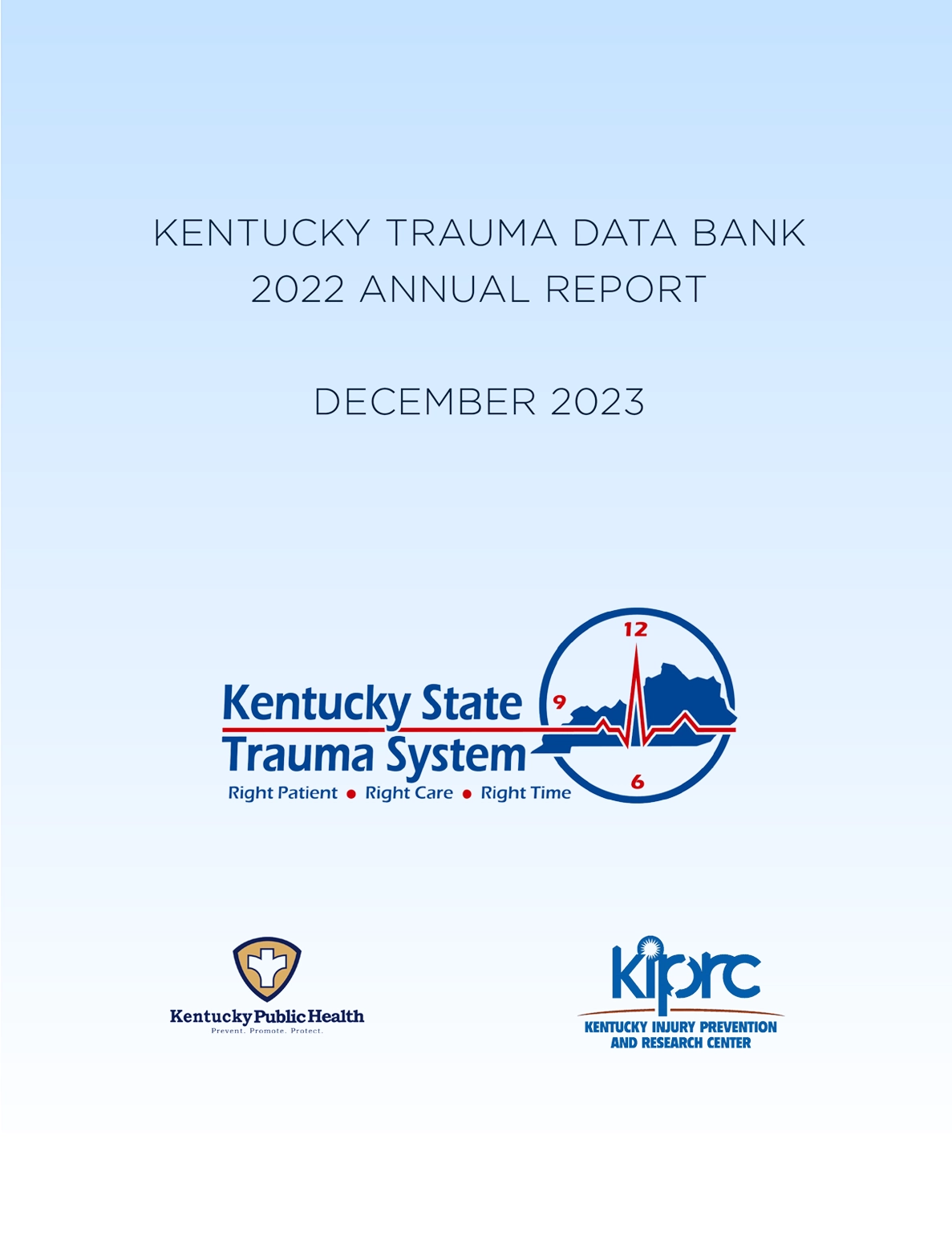 Cover of Kentucky Trauma Registry 2022 Annual Report