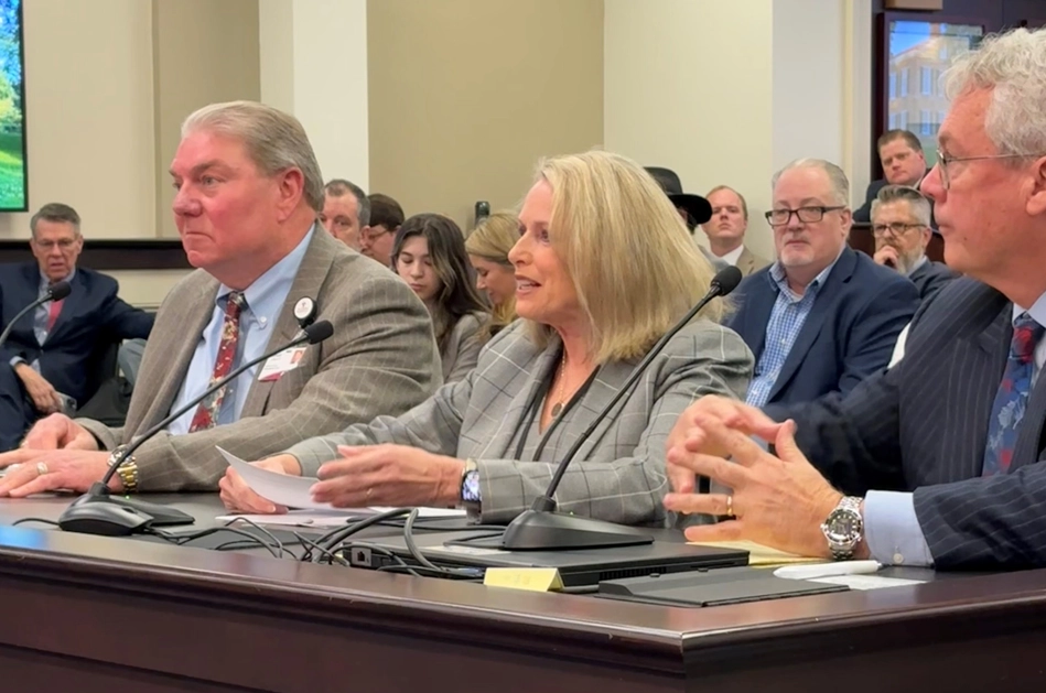 KHA President & CEO Nancy Galvagni testified at the Kentucky House Human Services Committee meeting in Frankfort today alongside St. Claire HealthCare CEO Donald Lloyd, II, and attorney Mark Guilfoyle of DBL Law representing St. Elizabeth Healthcare.