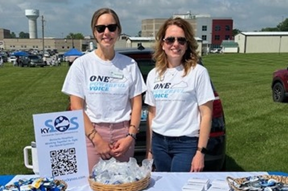 Kentucky Statewide Opioid Stewardship team members Mary Beth Ecken and Emily Henderson