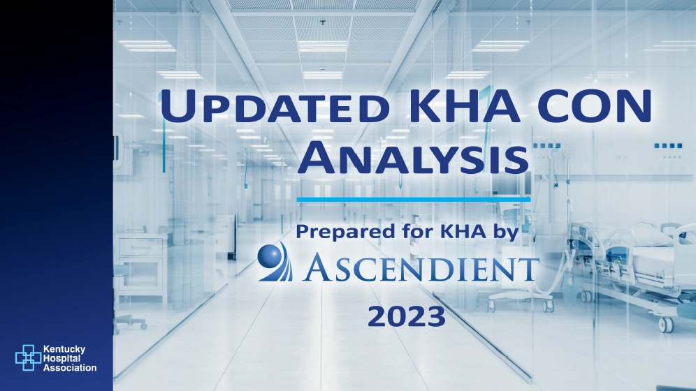 Cover to Updated KHA Certificate of Need Analysis 2023