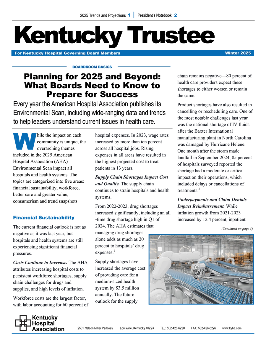 Kentucky Trustee newsletter