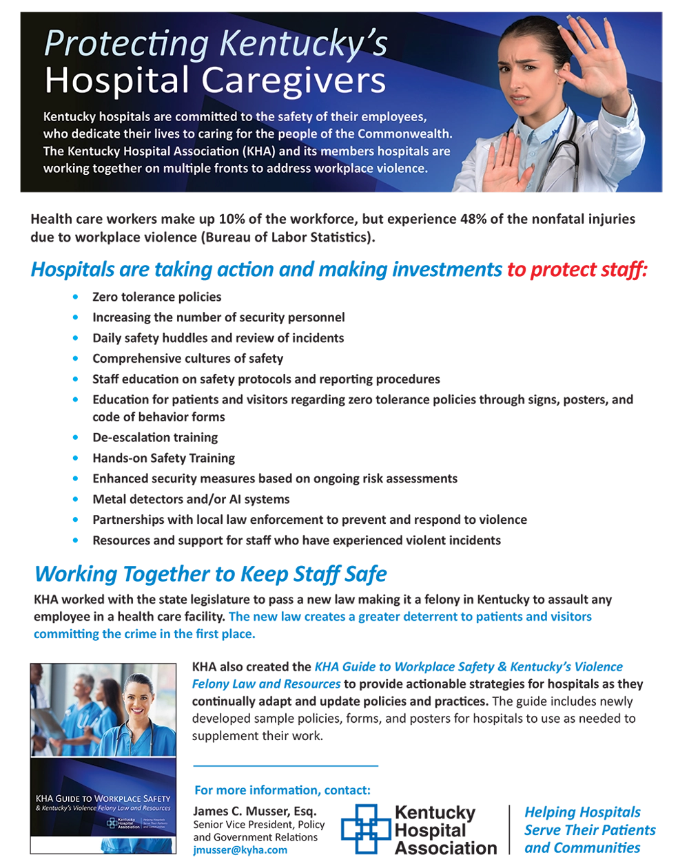 Protecting Kentucky's Hospital Caregivers cover