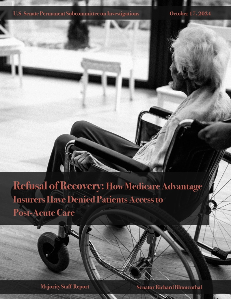 Cover to report "Refusal of Recovery"