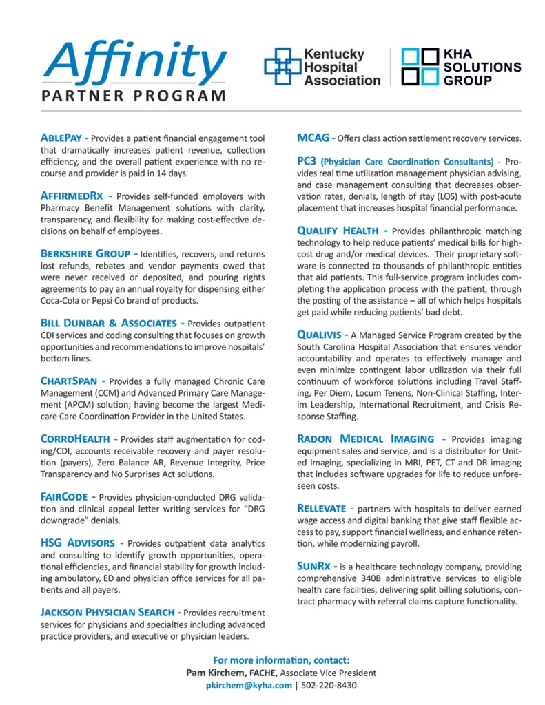 Affinity Partner Program flyer